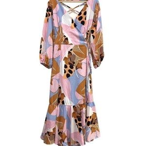 Anthropologie NWT Hutch Bloom Wrap Midi Dress
